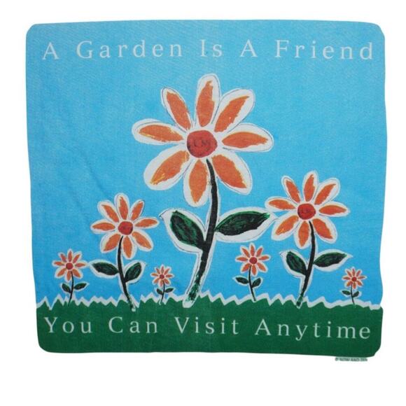 Vintage Hanes “A Garden Is A Friend You Can Visit Anytime”  Large – Made in USA - Picture 2 of 4